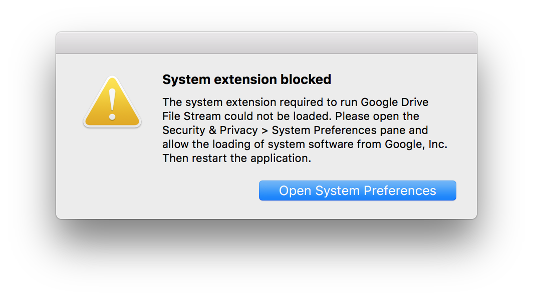 macOS System Block Error