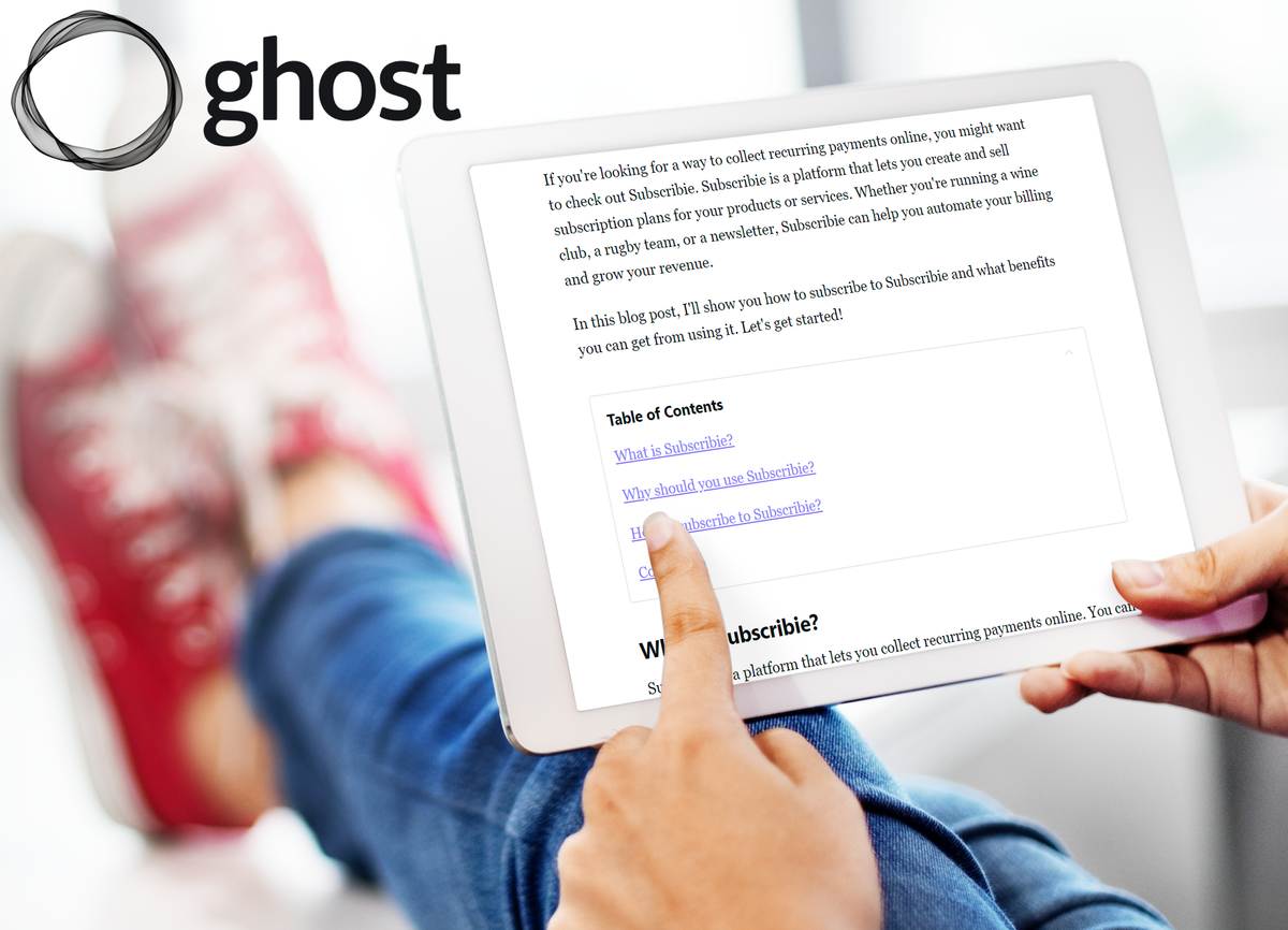 Make a Table of Contents in Ghost